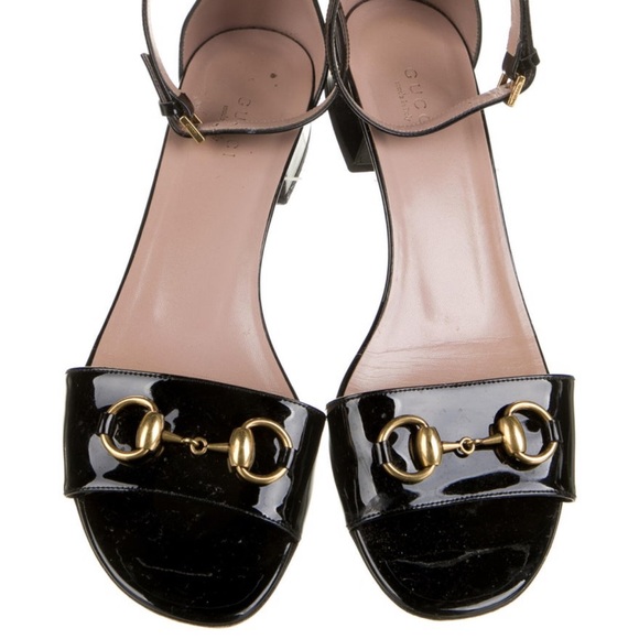 Gucci Horsebit Accent Patent Leather Sandal - Picture 3 of 5